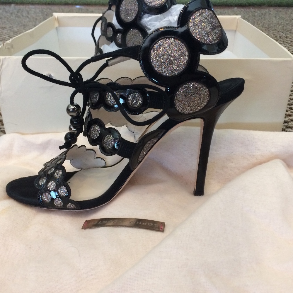 Sophia Webster Yoko 1 Black | Silver Sandals